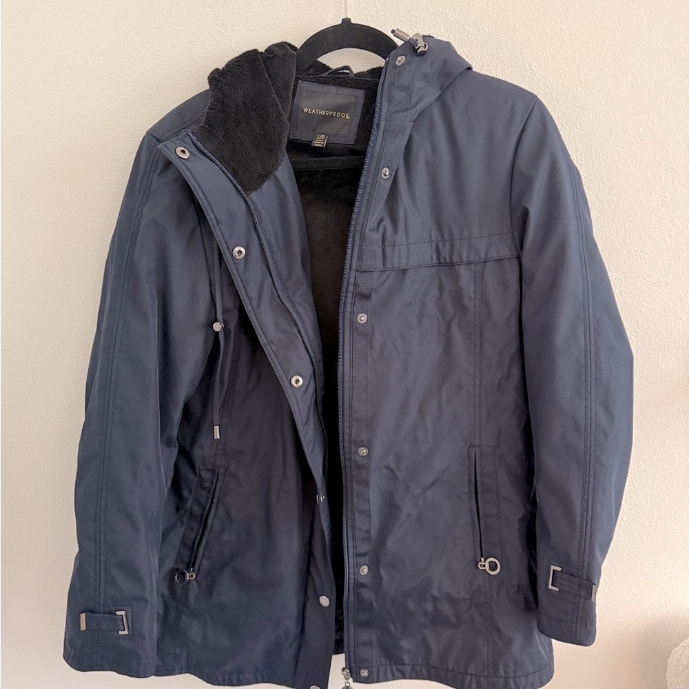 Weatherproof Navy Rain Jacket - Picture 2 of 4